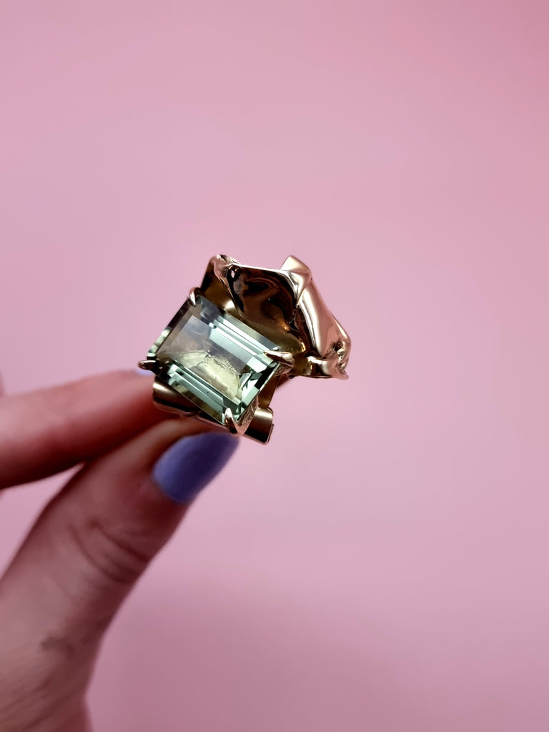 SOLID GOLD MINT RING