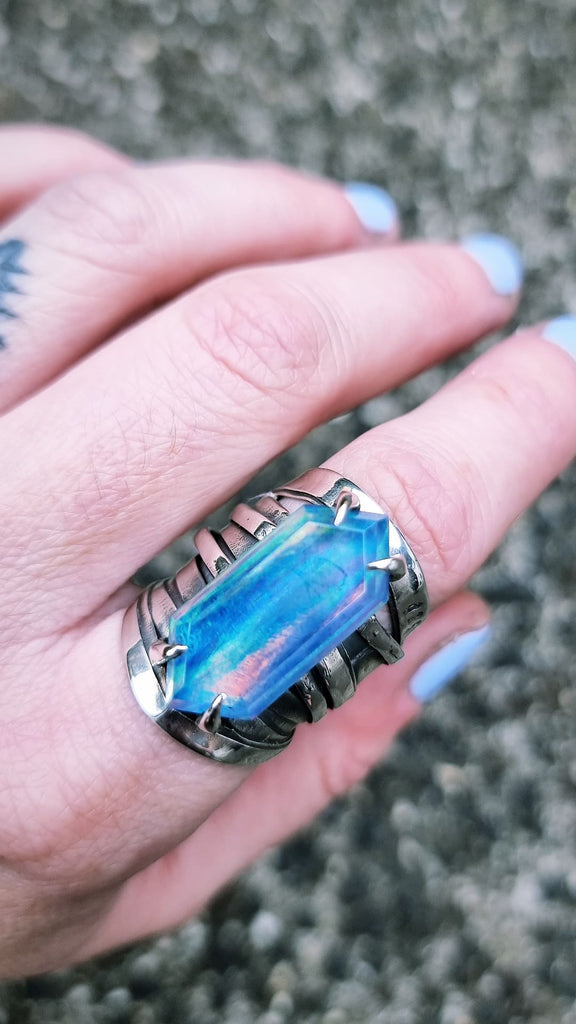 LARGE TWISTED GALAXY RING