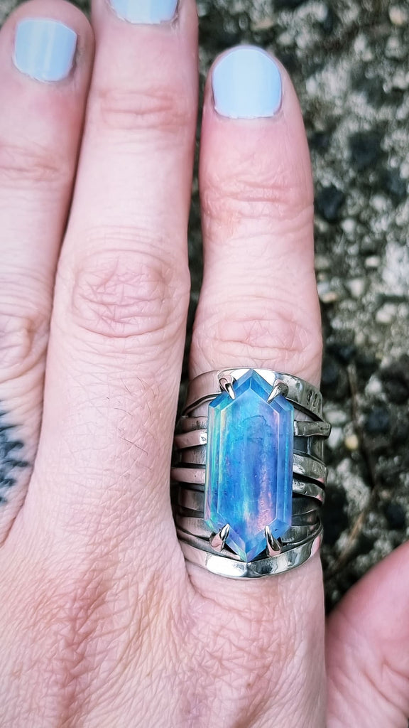 LARGE TWISTED GALAXY RING